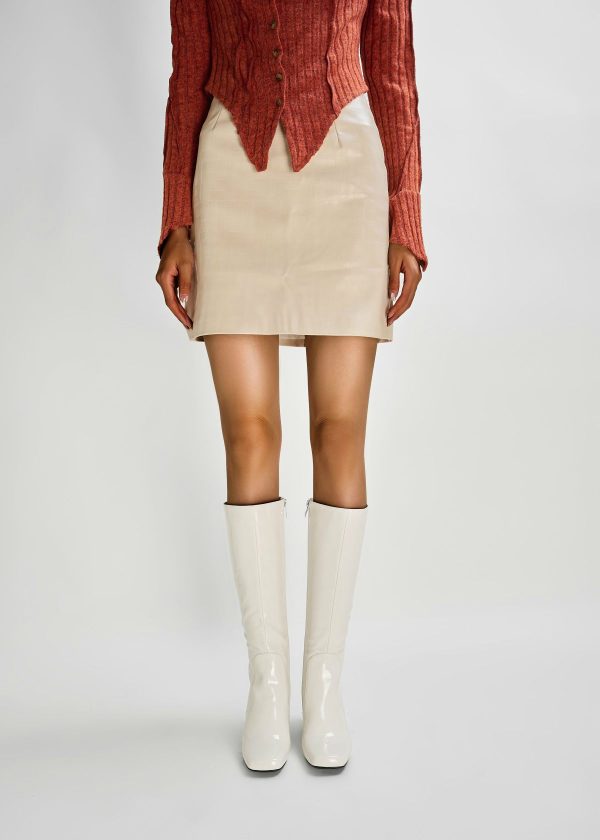 Misgala Square Toe Crinkle Under Knee Chunky Heels Boots - Image 2